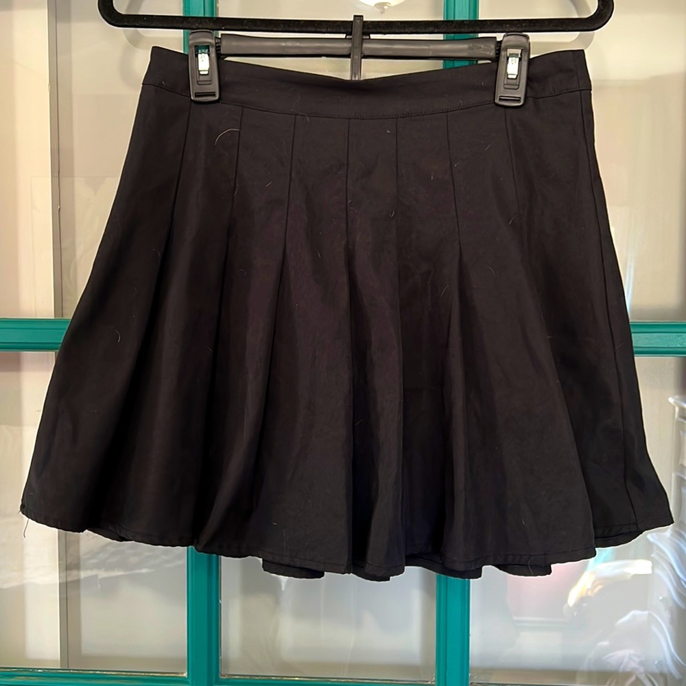 EUC SHEIN black School Girl Pleated Skirt L